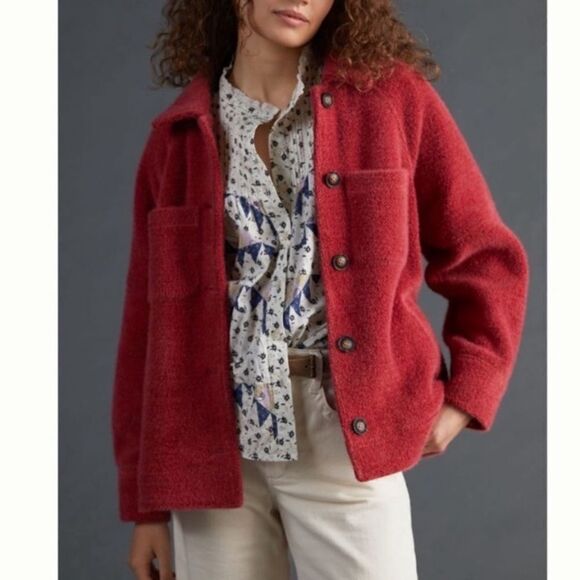 Houndstooth Shirt Jacket - Picture 1 of 6